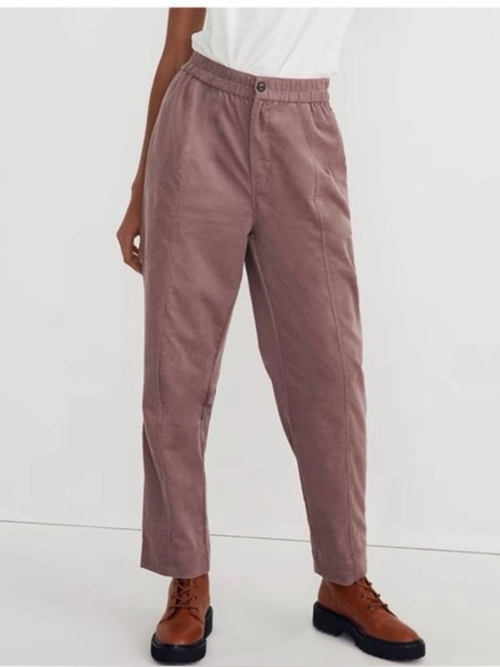 Madewell Corduroy Pull-On Tapered Pants - Fig